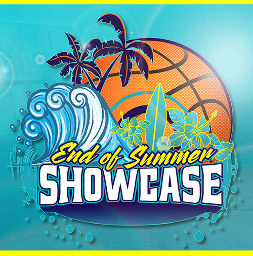 end of summer showcase basketball tournament logo