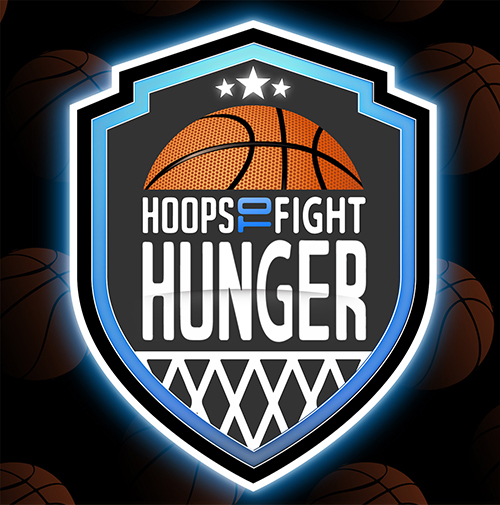 hoops to fight hunger basketball tournament logo