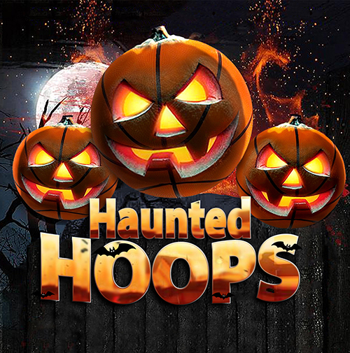 haunted hoops basketball tournament logo